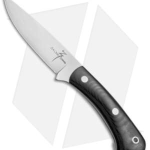 Zoe Crist Knives Kestrel Fixed Blade Knife Black Canvas Micarta (3.8" Satin)