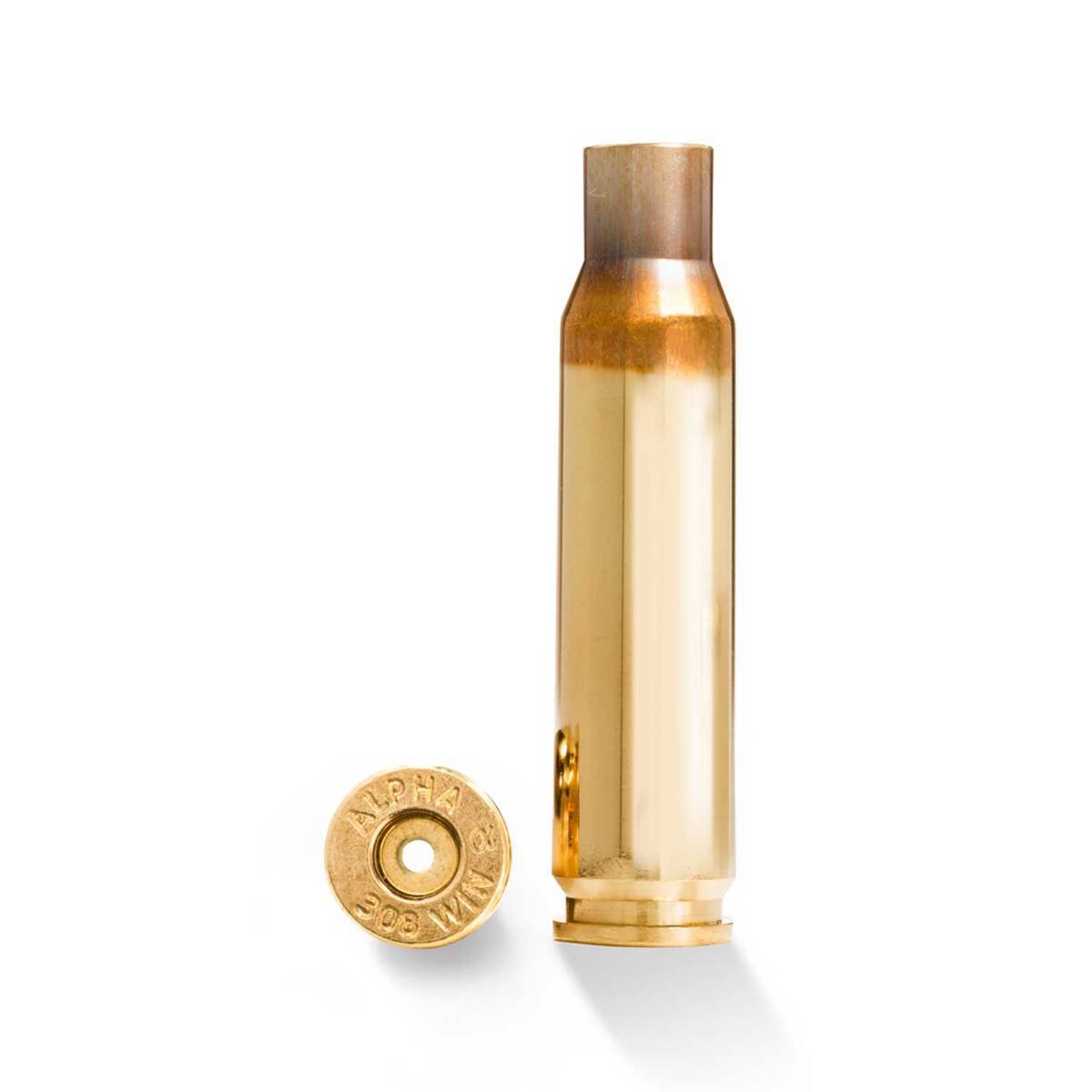 Alpha Munitions Unprimed 308 Winchester Rifle Reloading Brass - 100 Count