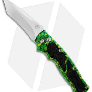 Walter Brend Custom "Trick Splash" M2 Auto Knife Stingray Inlay (4" Tanto)