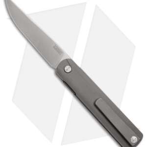 Zieba Knives G1 Liner Lock Knife BB Titanium (3.5" Stonewash)